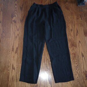 St. John Basics Black Knit Pull On Dress Casual Pants